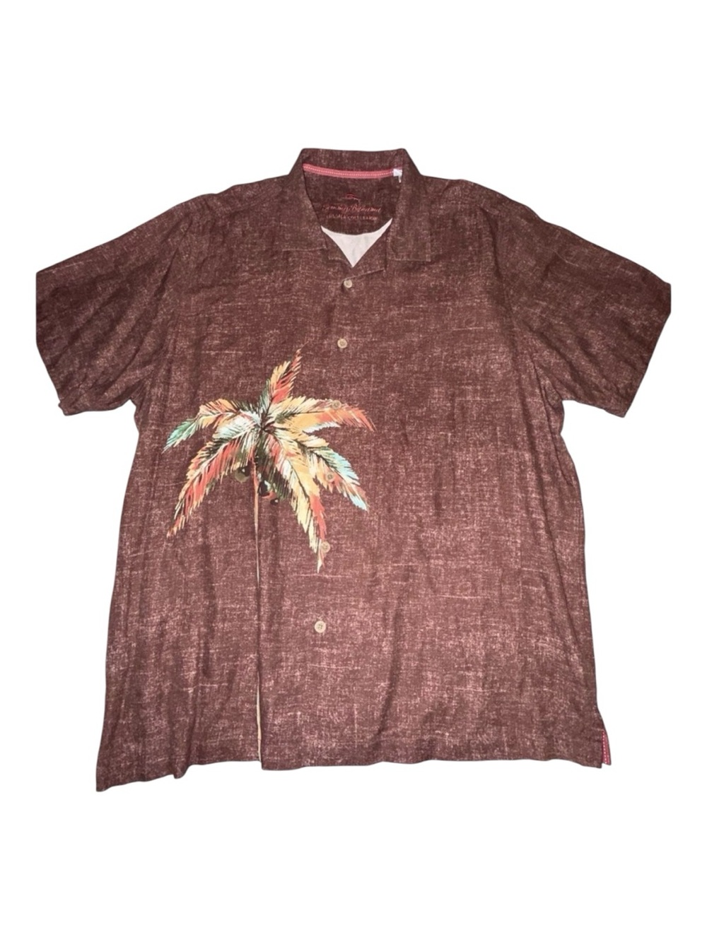 Tommy Bahama The Silk Collection 100% Silk Palm Tree Camp Shirt Men's XXL Resort